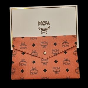 MCM Visetos Monogram Envelope Clutch